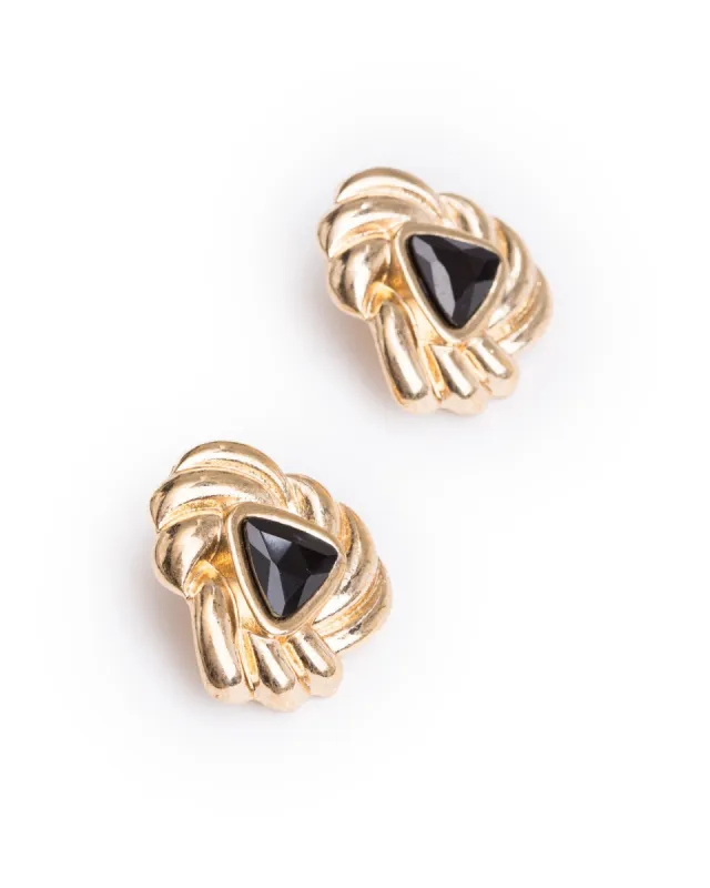 Crystal Oversized Twist Stud Earrings sold by Collete Hayman