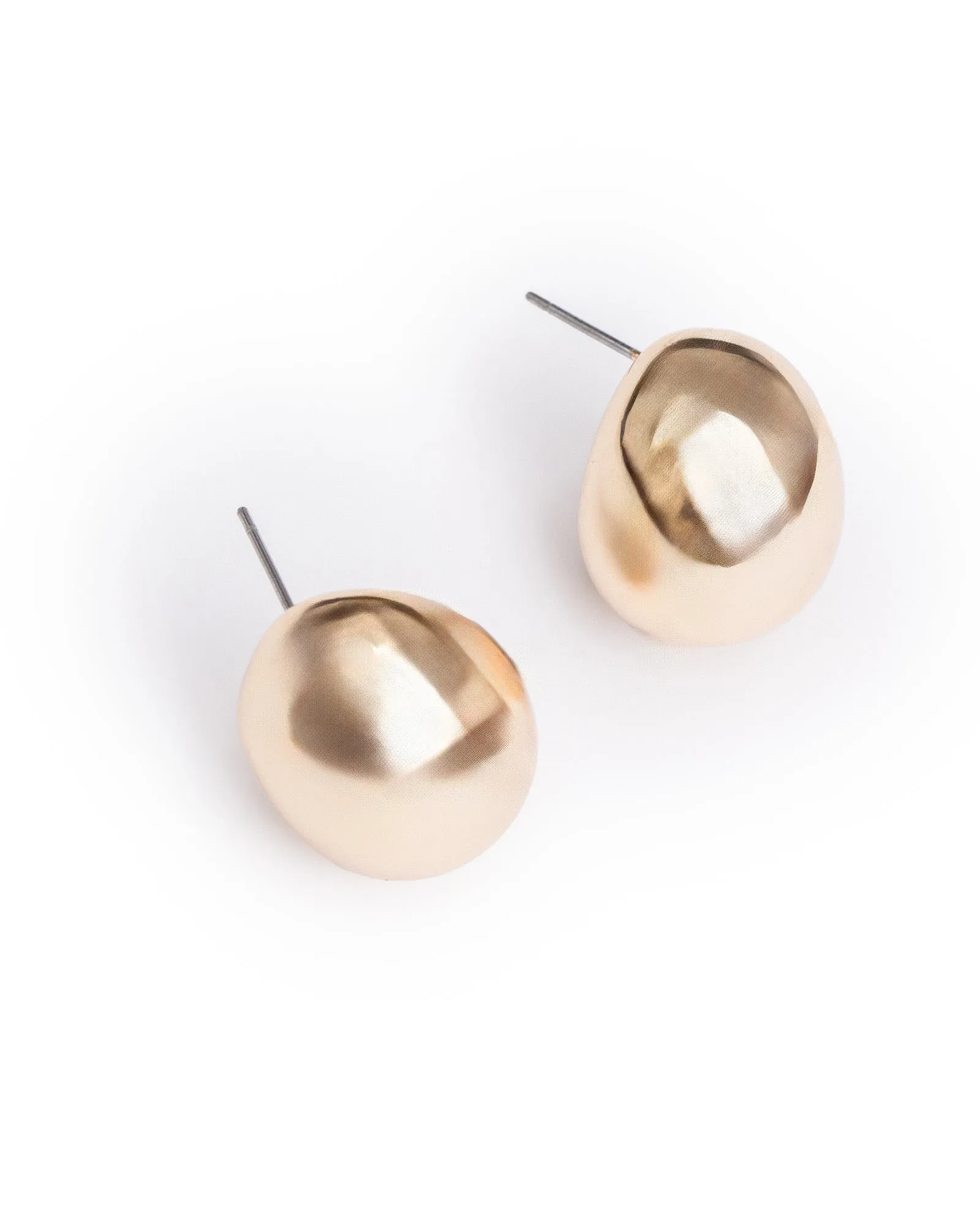 Gold Chubby Drop Stud Earrings sold by Collete Hayman product image thumbnail 2