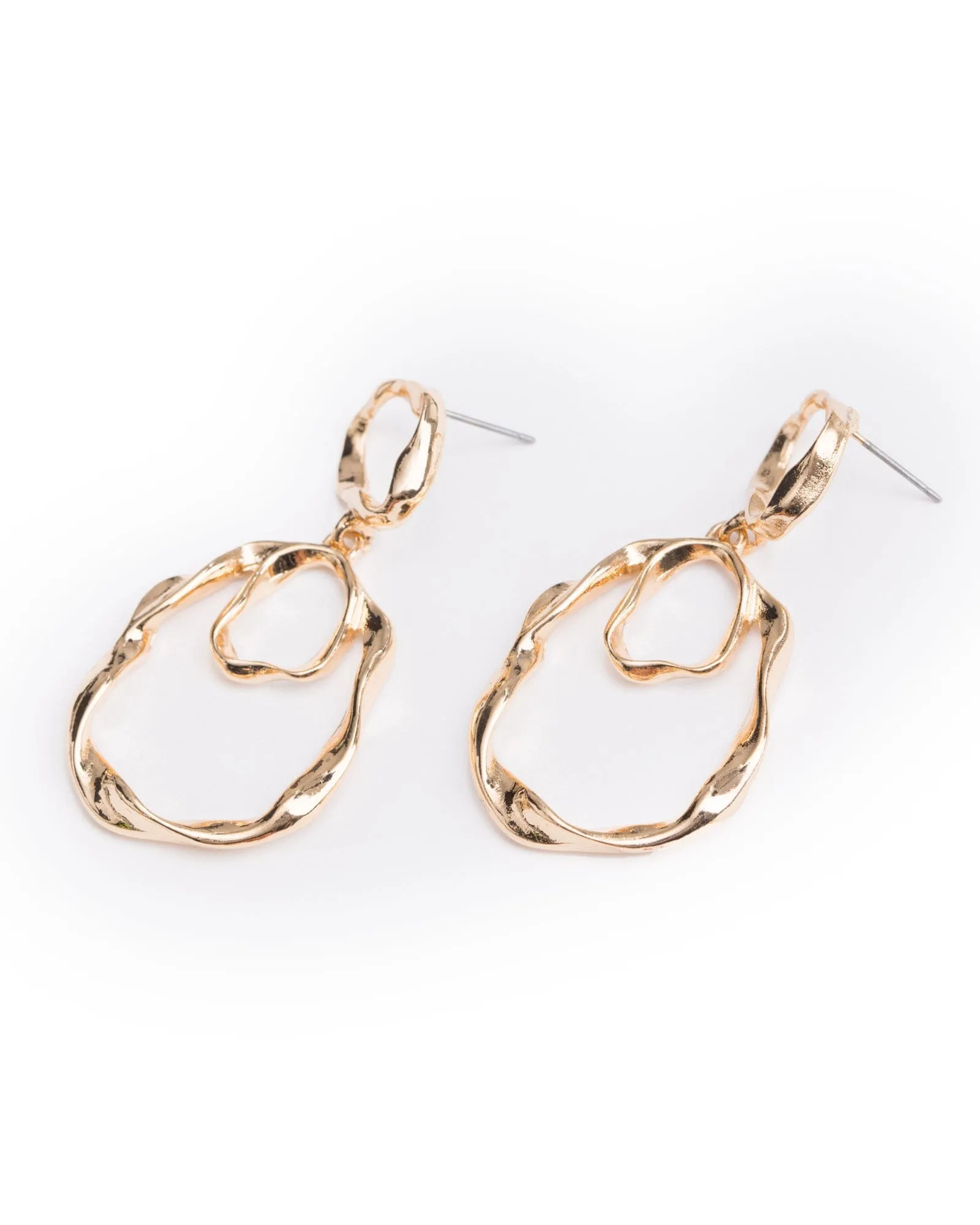 Gold Twisted Loops Drop Earrings sold by Collete Hayman product image thumbnail 3