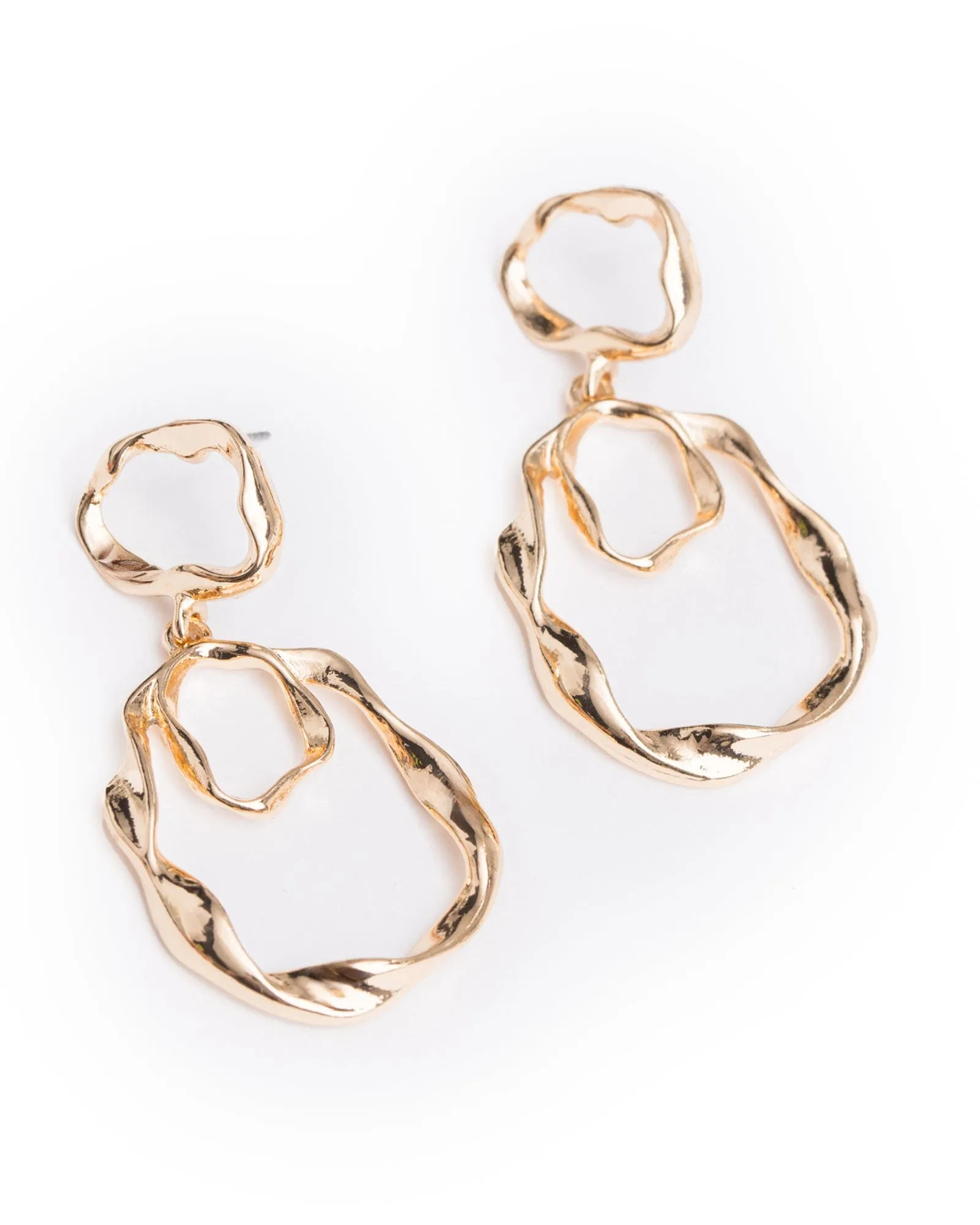 Gold Twisted Loops Drop Earrings sold by Collete Hayman product image thumbnail 2