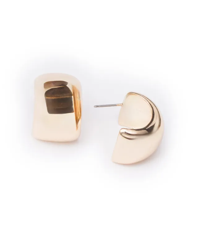 Gold Chubby Hoop Earrings sold by Collete Hayman