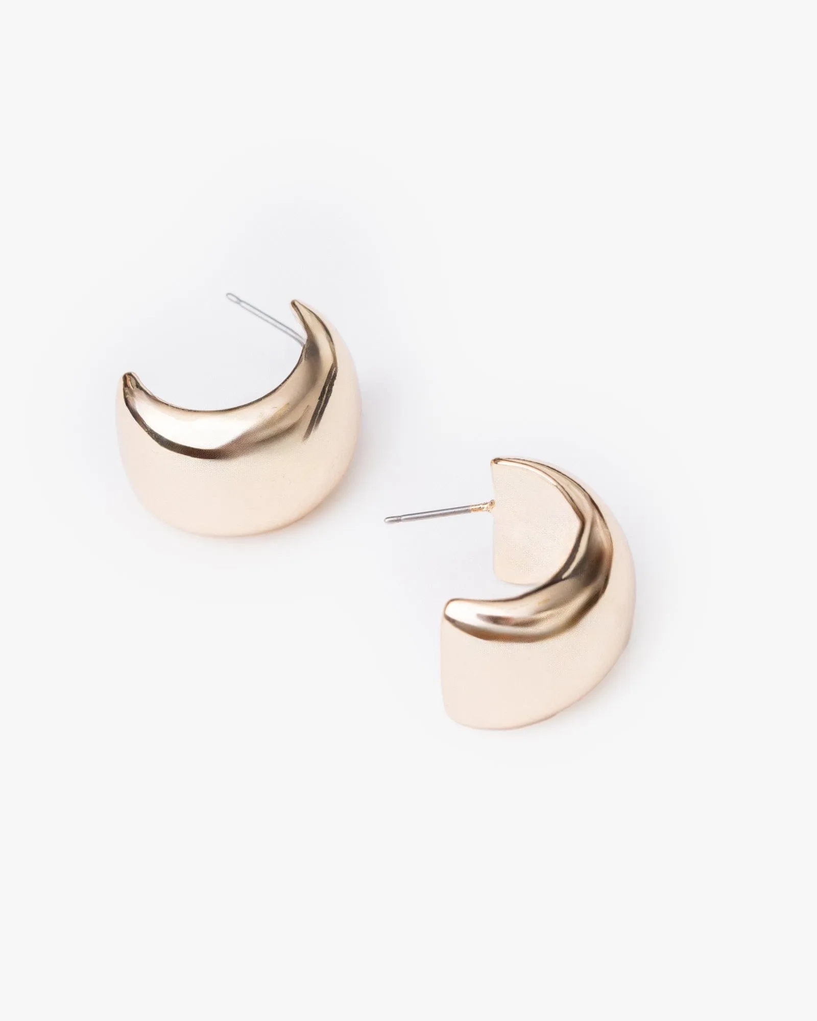 Gold Chubby Hoop Earrings sold by Collete Hayman product image thumbnail 2