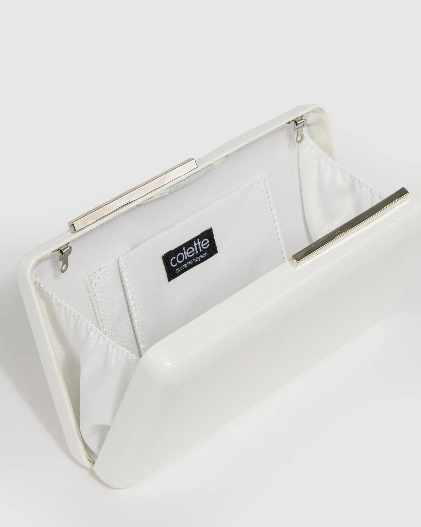 White Lulu Clutch Bag sold by Collete Hayman product image thumbnail 5