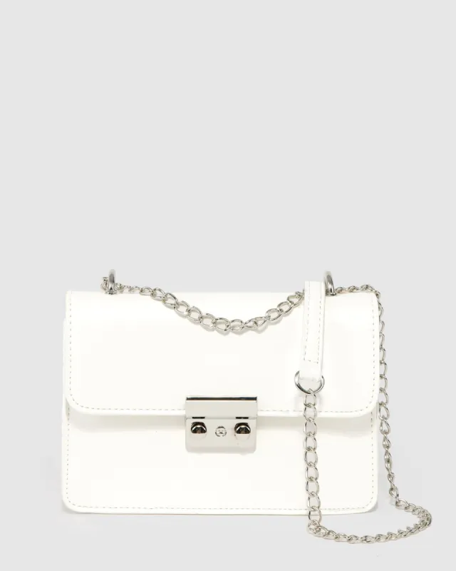 White Alicia Crossbody Bag sold by Collete Hayman
