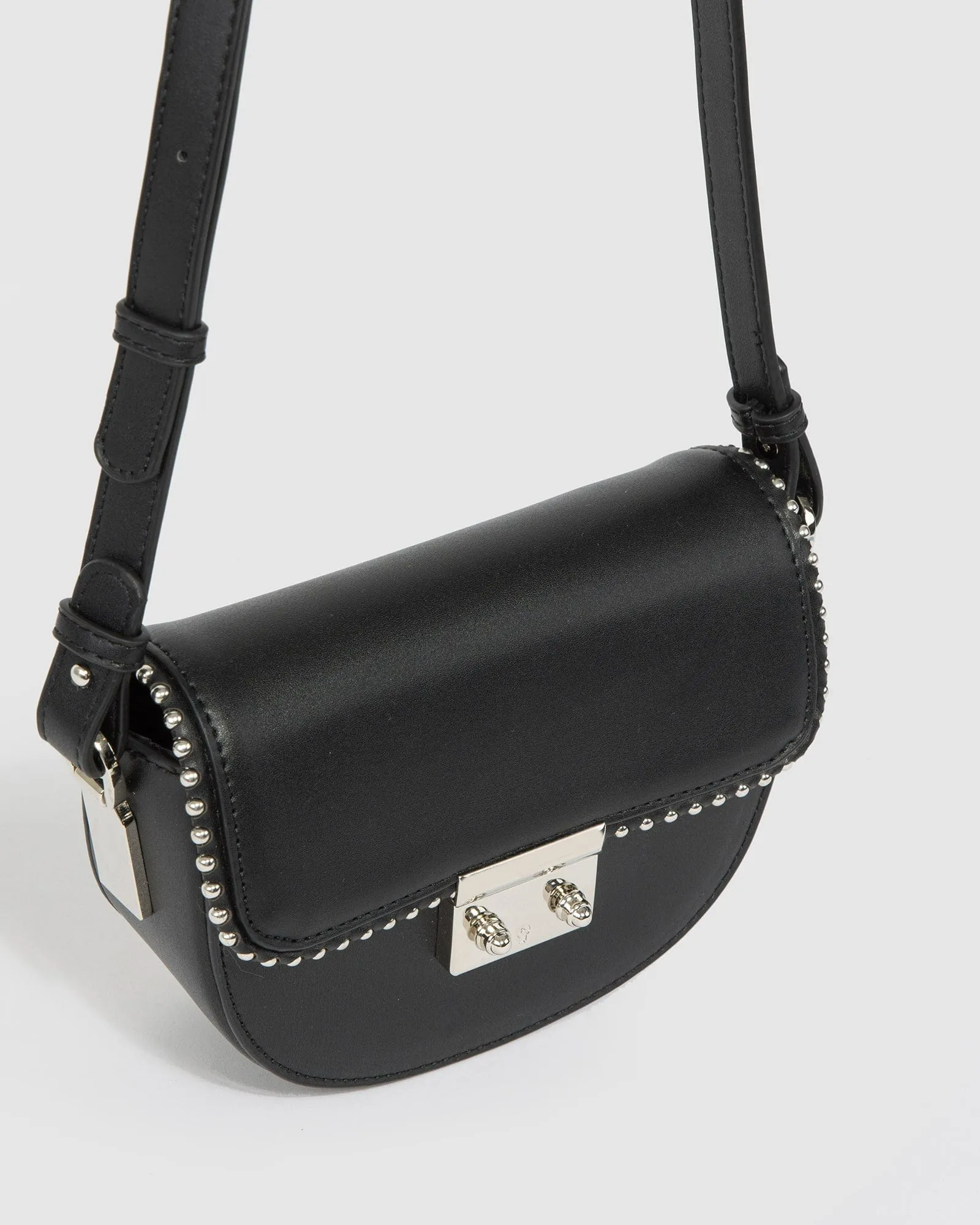 Black Clara Stud Saddle Bag sold by Collete Hayman product image thumbnail 2