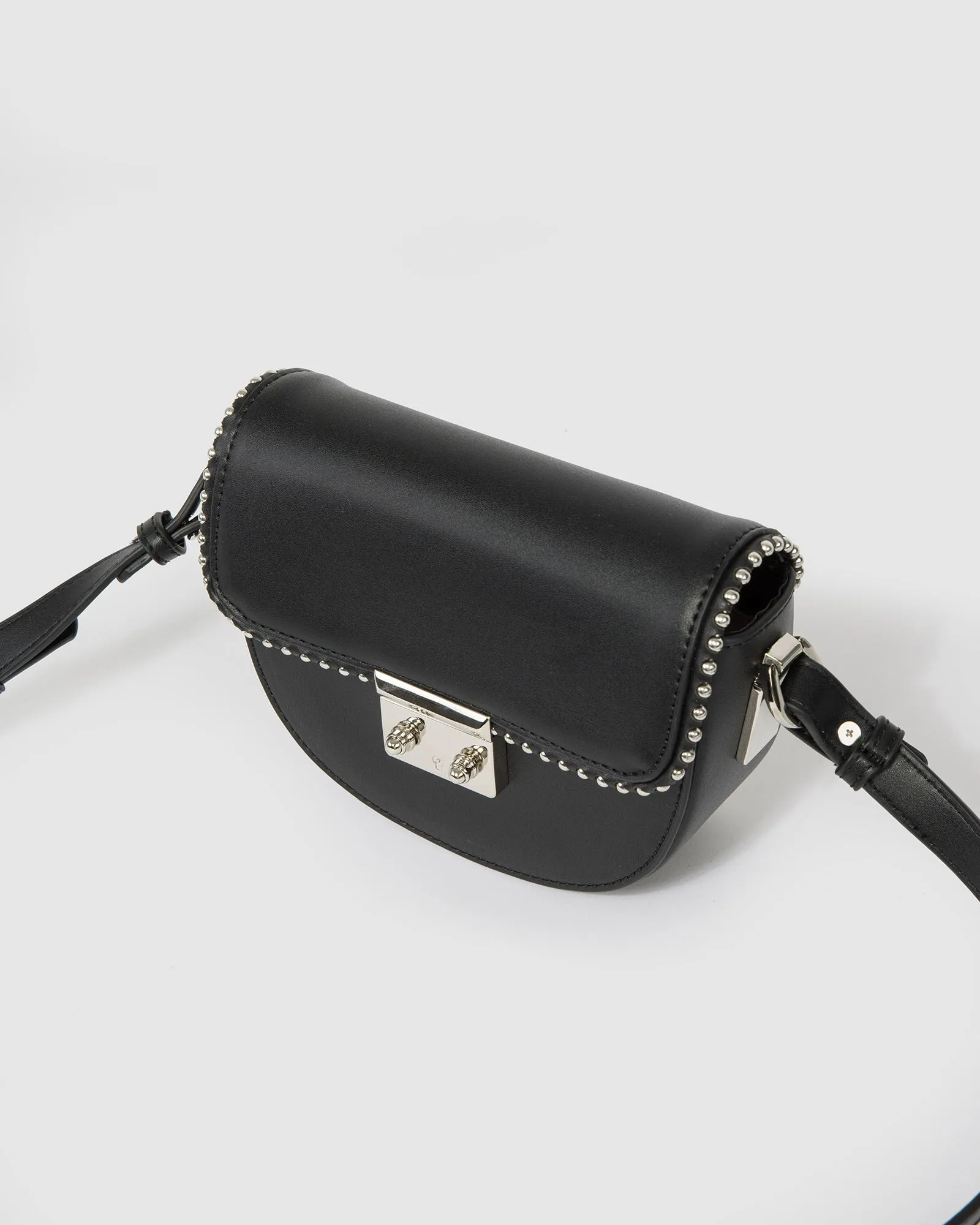 Black Clara Stud Saddle Bag sold by Collete Hayman product image thumbnail 5