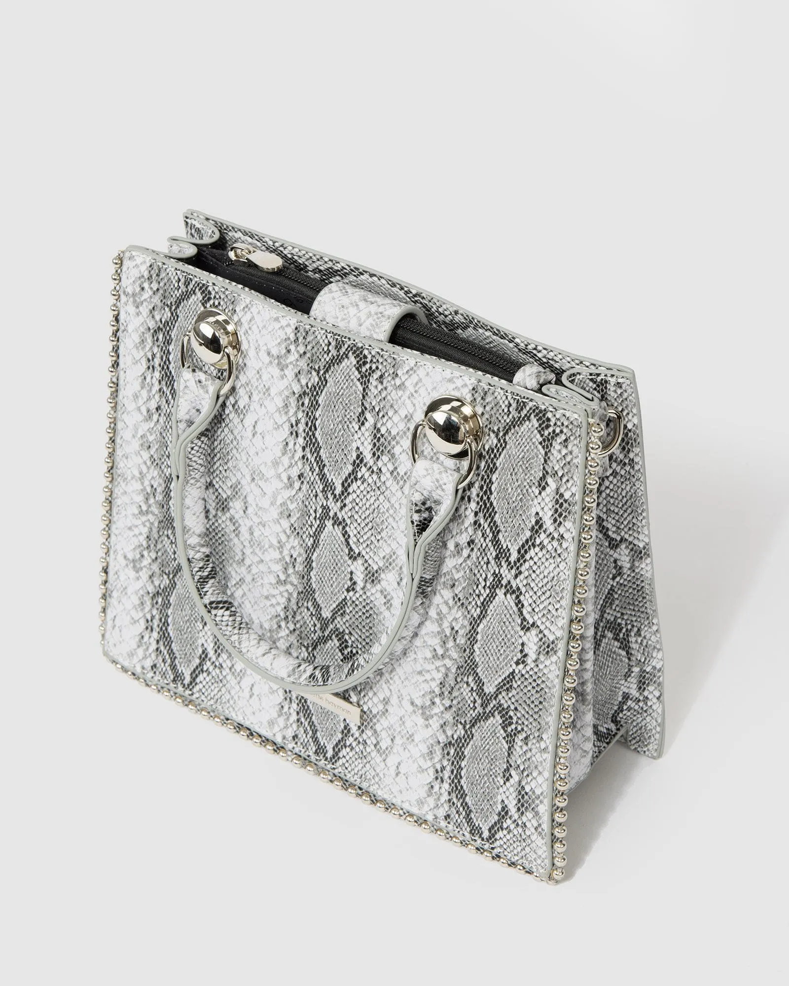 Snake Print Alina Stud Mini Tote Bag sold by Collete Hayman product image thumbnail 5