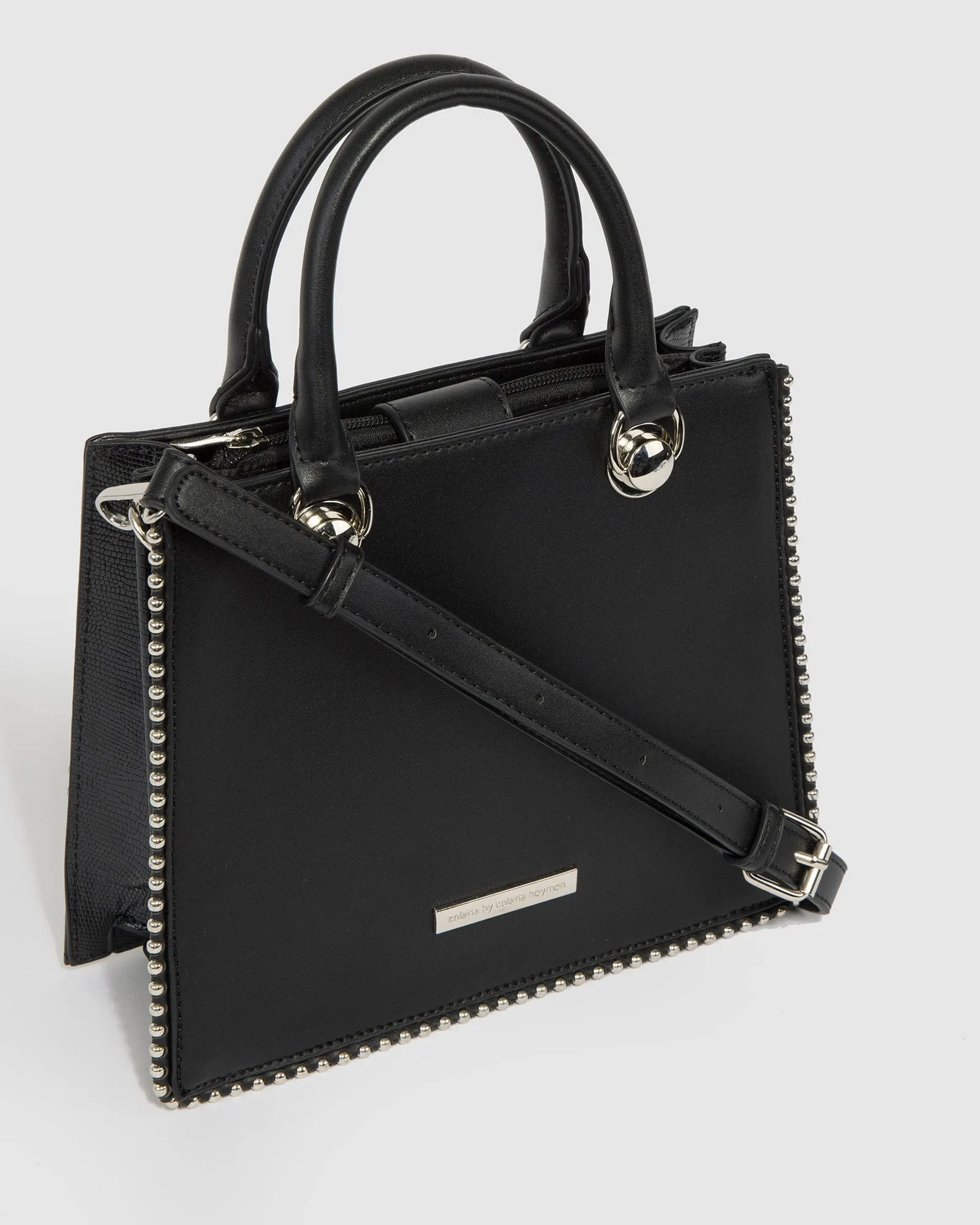 Black Alina Stud Mini Tote Bag sold by Collete Hayman product image thumbnail 2
