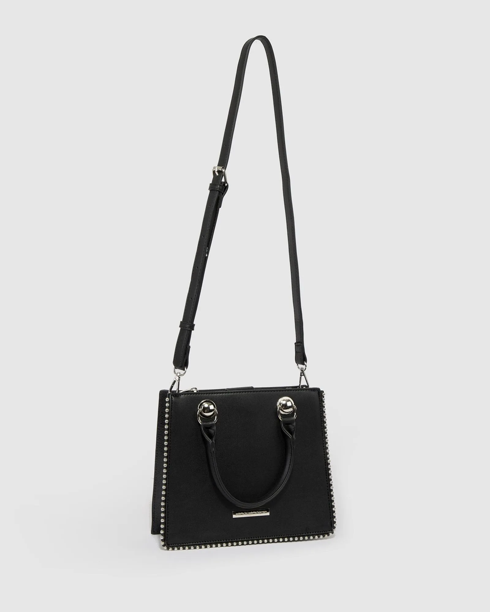 Black Alina Stud Mini Tote Bag sold by Collete Hayman product image thumbnail 4