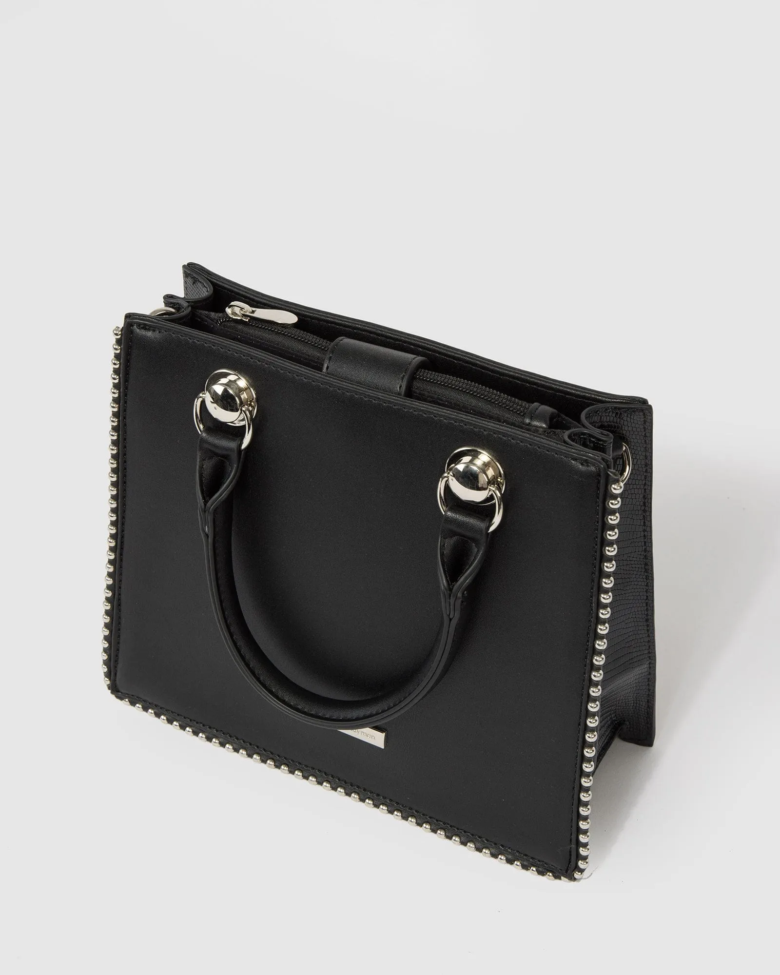 Black Alina Stud Mini Tote Bag sold by Collete Hayman product image thumbnail 5