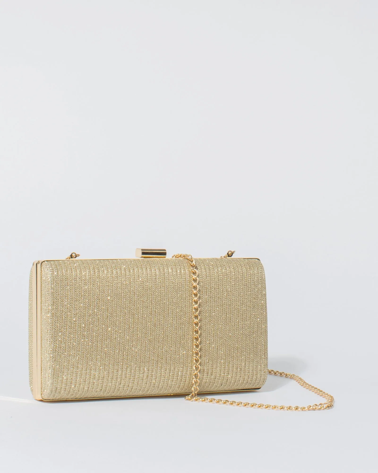 Gold Margot Hardcase Clutch Bag sold by Collete Hayman