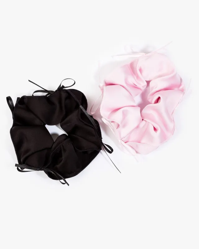 Multi Colour 2 Pack Bow Detail Scrunchies sold by Collete Hayman