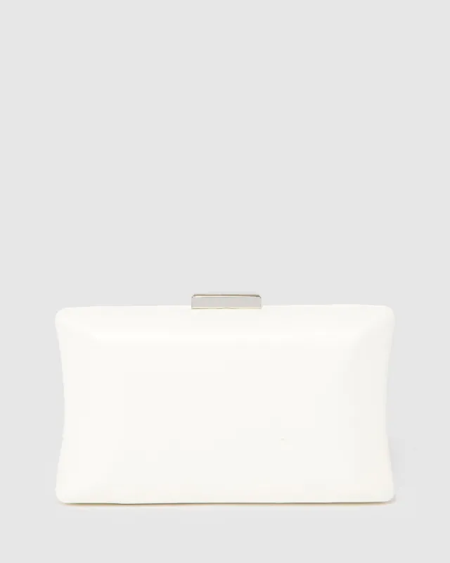 White Clarke Clutch Bag sold by Collete Hayman
