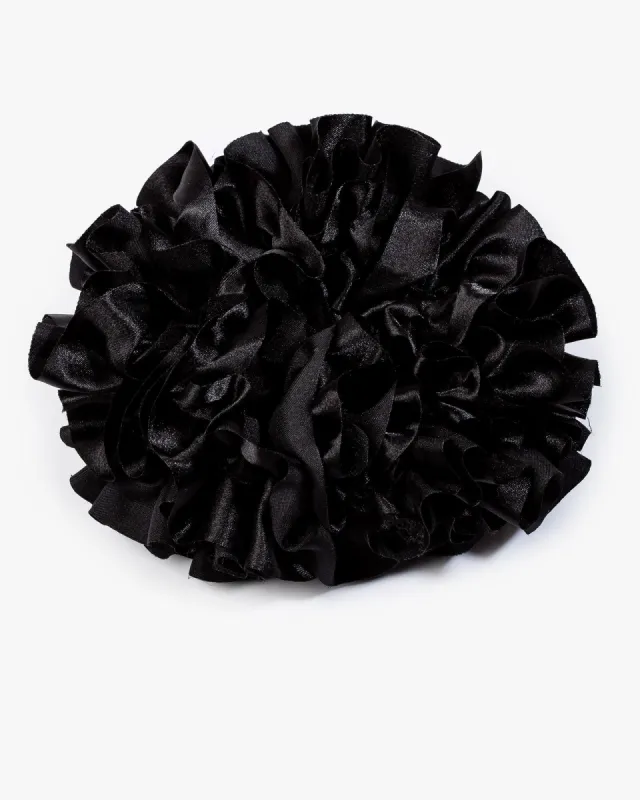 Black Oversized Ruffle Scrunchie sold by Collete Hayman