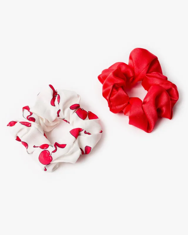 Multi Colour 2 Pack Tutti Frutti Scrunchies sold by Collete Hayman