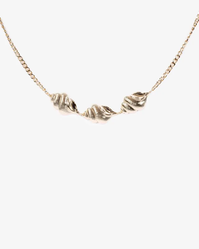 Gold Triple Beach Charm Necklace sold by Collete Hayman