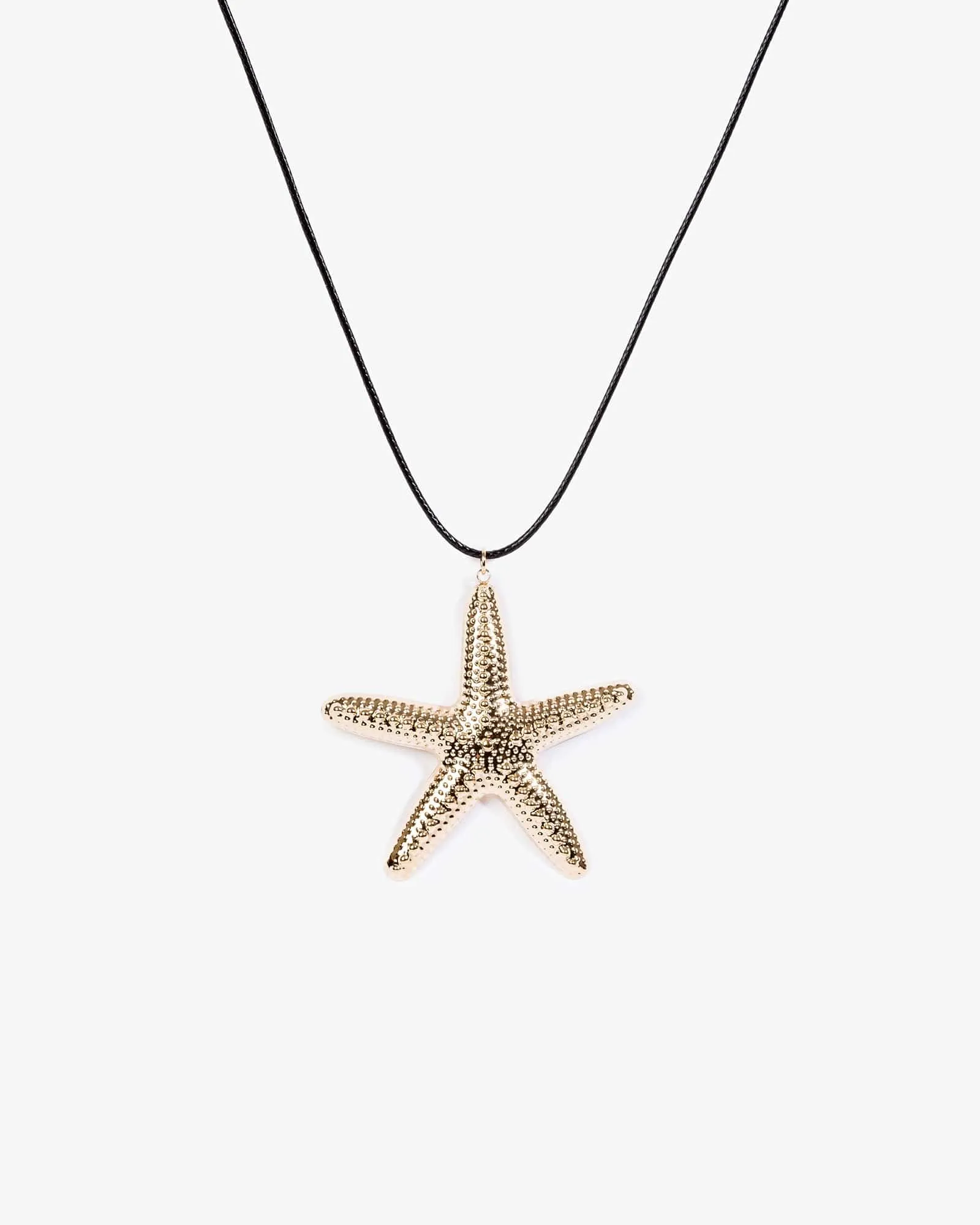 Gold Textured Starfish Motif Necklace sold by Collete Hayman