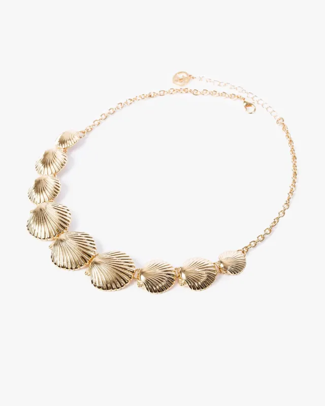 Gold Textured Sea Motif Necklace sold by Collete Hayman