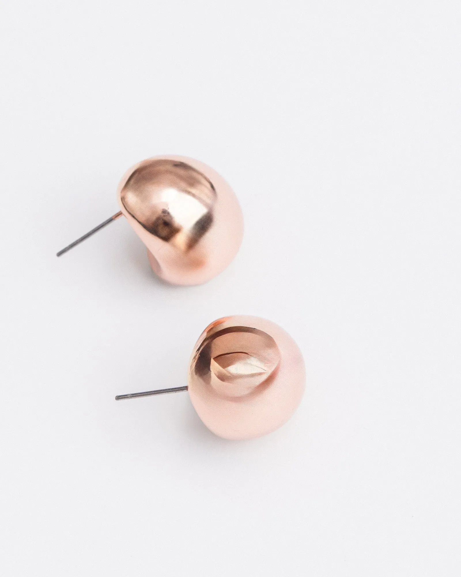 Rose Gold Chubby Drop Stud Earrings sold by Collete Hayman product image thumbnail 2