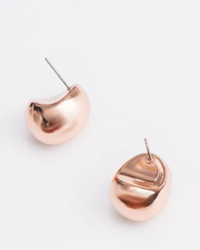 Rose Gold Chubby Drop Stud Earrings sold by Collete Hayman