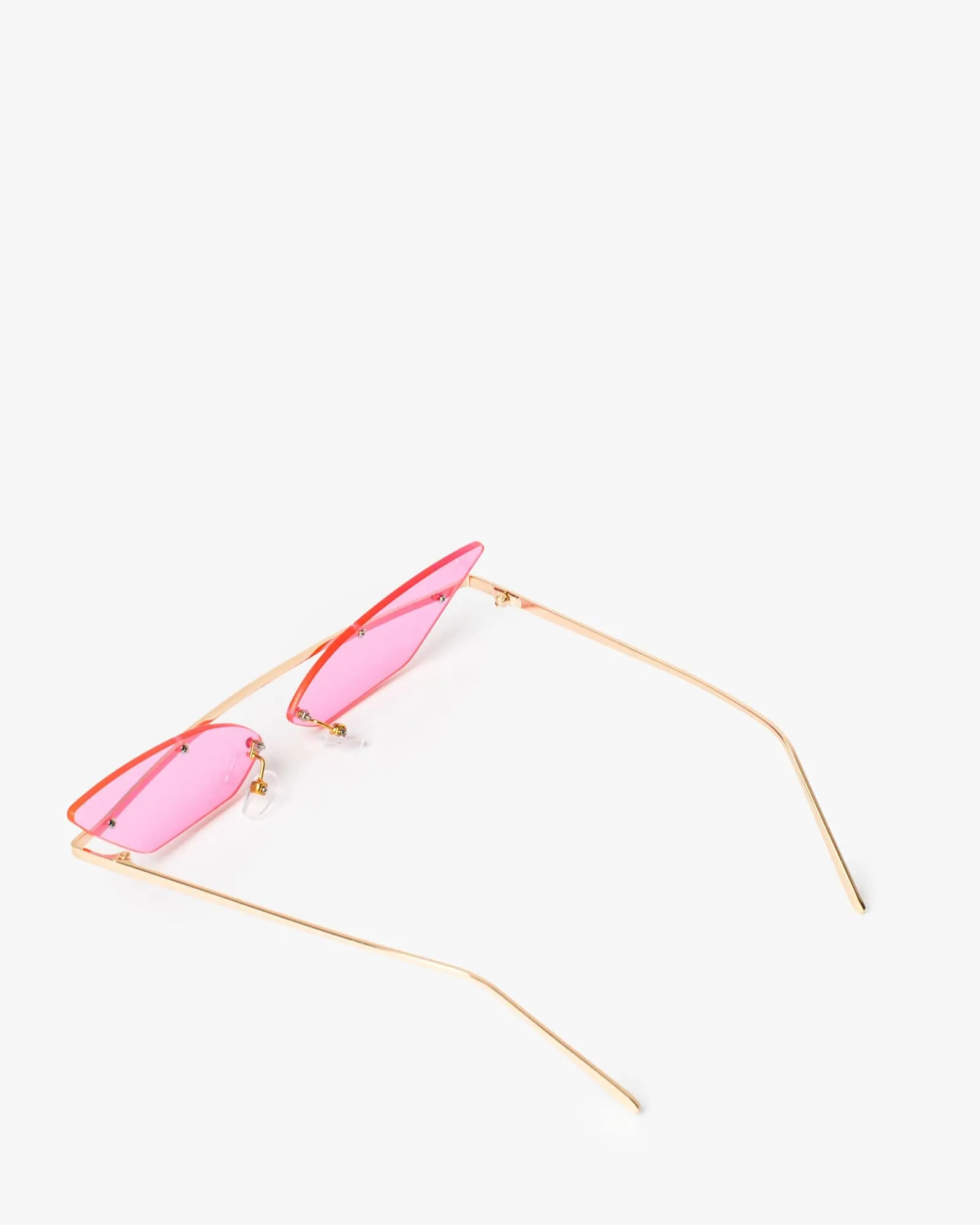 Pink Pointed Cat-Eye Metal Frame Sunglasses sold by Collete Hayman product image thumbnail 3