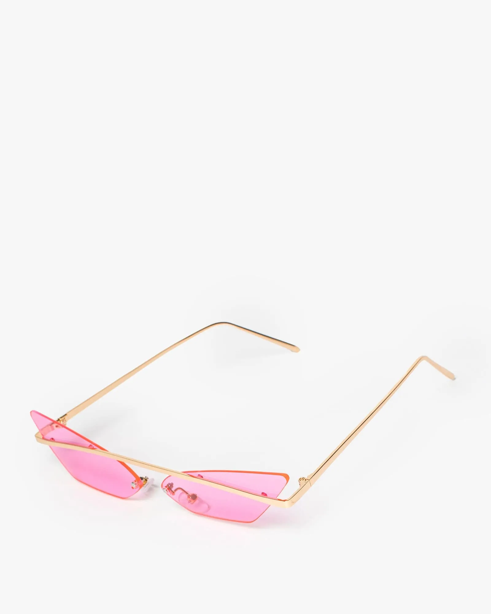 Pink Pointed Cat-Eye Metal Frame Sunglasses sold by Collete Hayman product image thumbnail 2