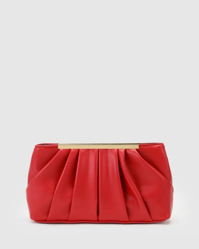 Red Alix Pouch Clutch Bag sold by Collete Hayman