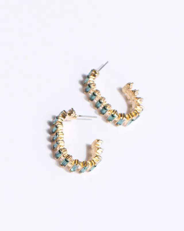 Green Open Round Acrylic Disc Drop Earrings sold by Collete Hayman