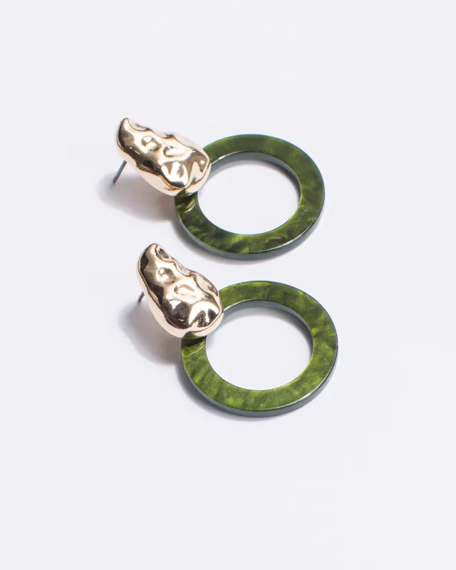 Green Crystal Tear Drop Stud Earrings sold by Collete Hayman