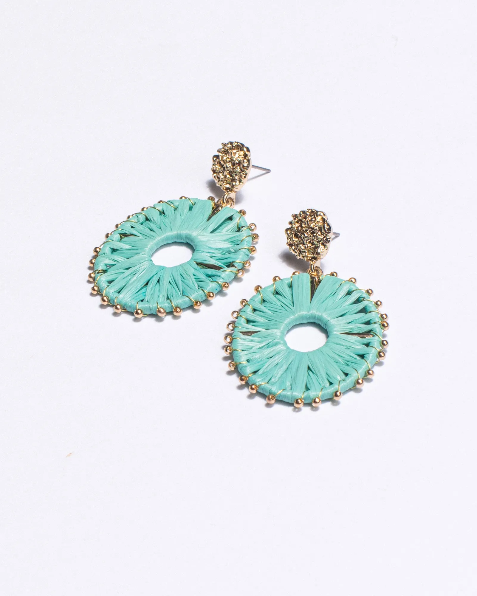 Green Wrapped Oval Drop Earrings sold by Collete Hayman