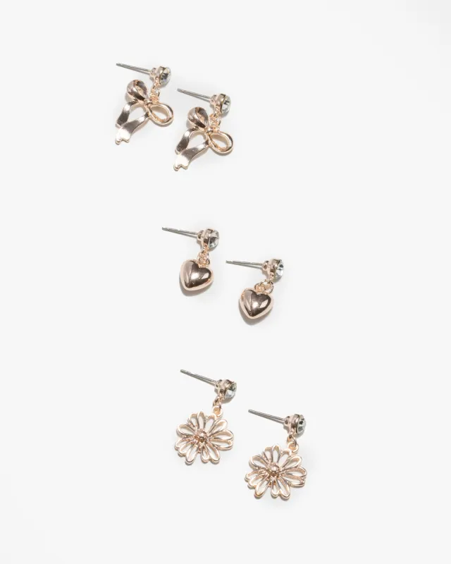 Rose Gold Coquette Earring Pack sold by Collete Hayman