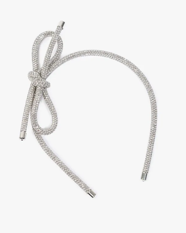 Silver Embellished Bow Headband sold by Collete Hayman