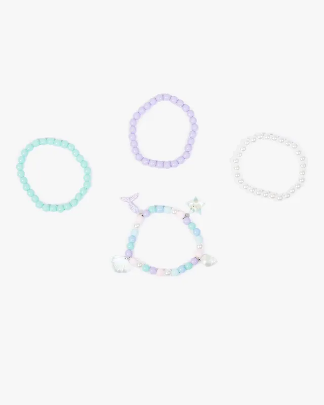 Multi Colour 4 Pack Mermaid Sea Charms Bracelet sold by Collete Hayman
