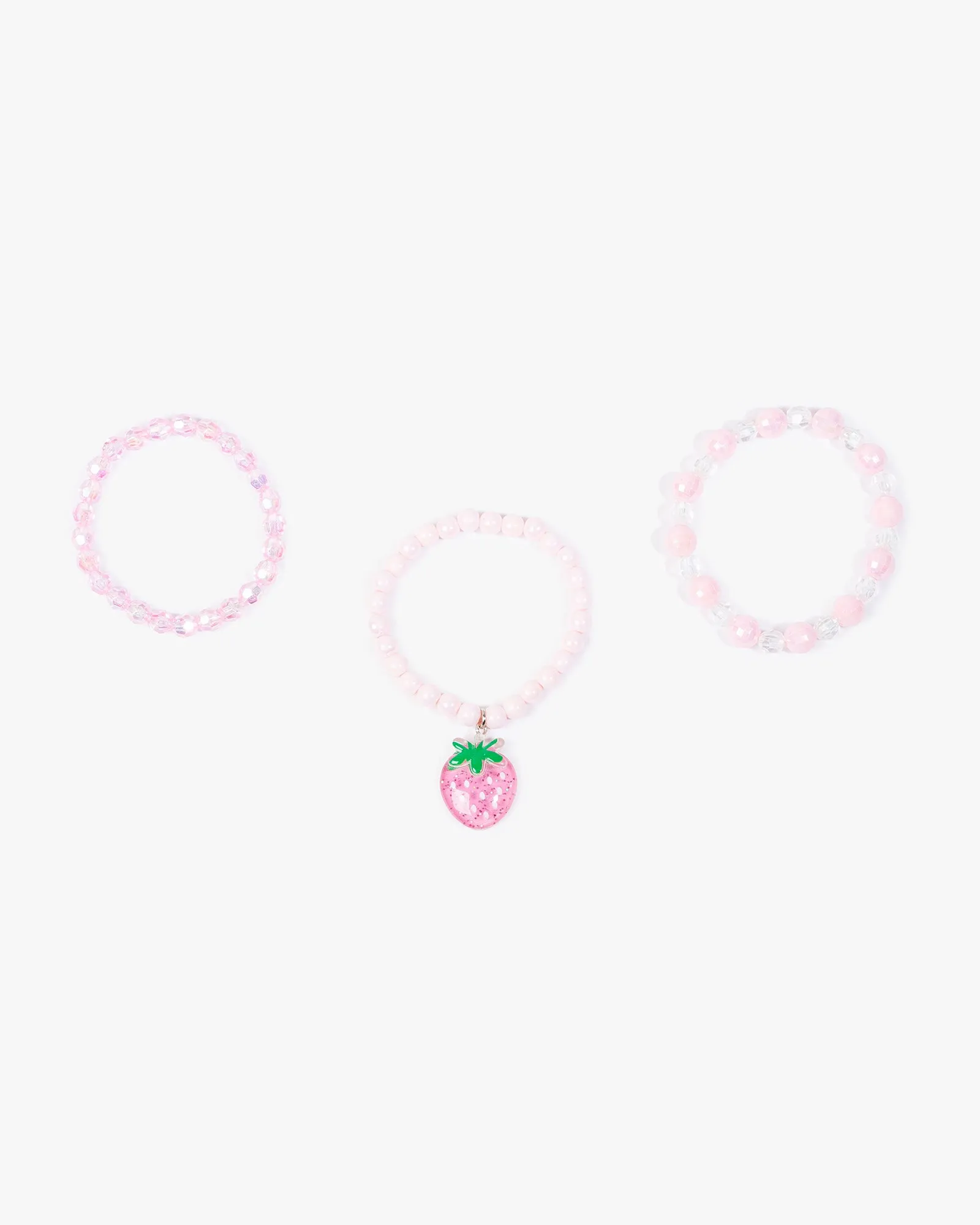Pink 3 Pack Strawberry Beaded Bracelet sold by Collete Hayman