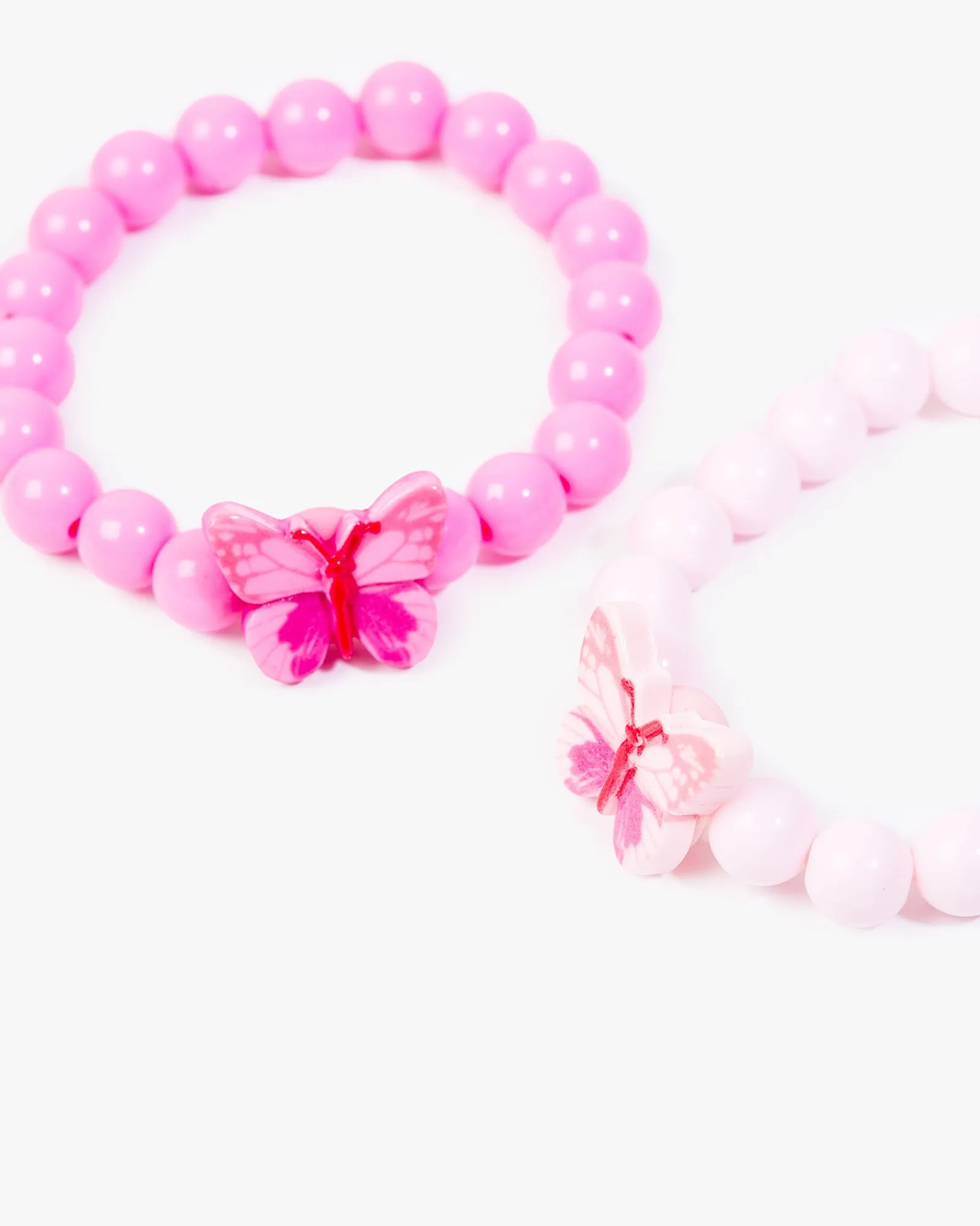 Pink 2 Pack Butterfly Beaded Bracelet sold by Collete Hayman product image thumbnail 2