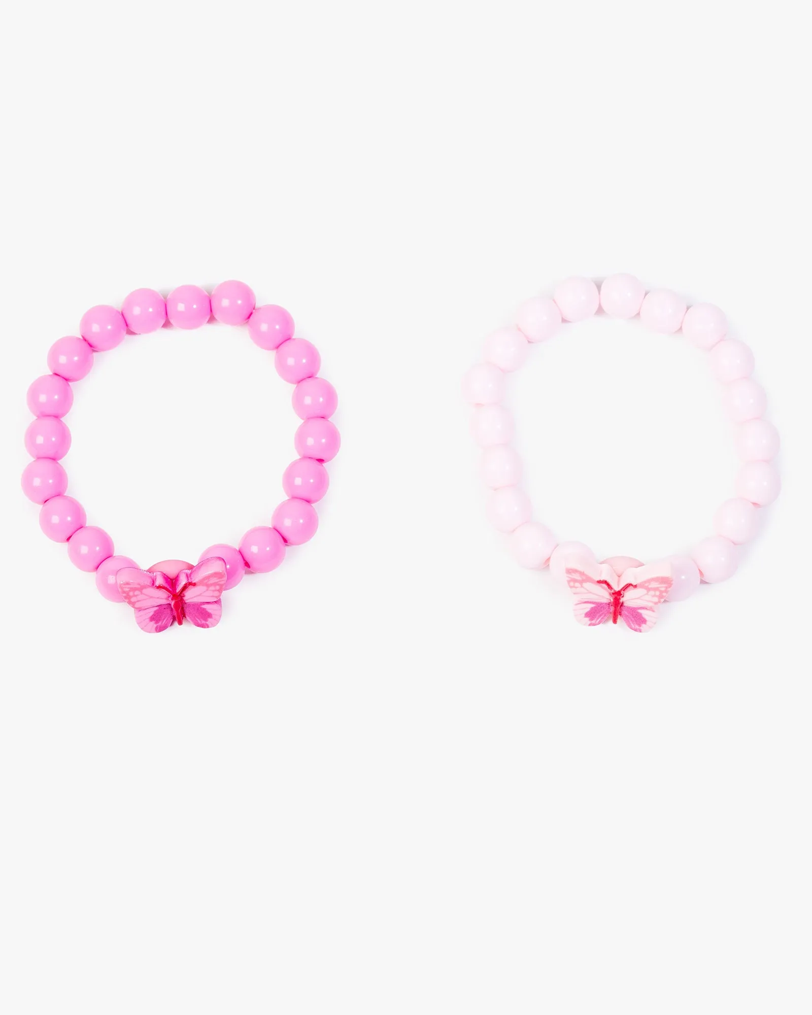 Pink 2 Pack Butterfly Beaded Bracelet sold by Collete Hayman