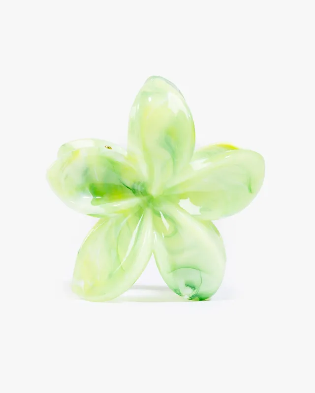 Green Marble Effect Flower Hair Claw Clip sold by Collete Hayman