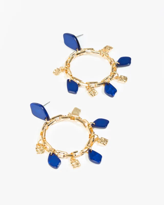 Blue Chain Link Acrylic Earrings sold by Collete Hayman