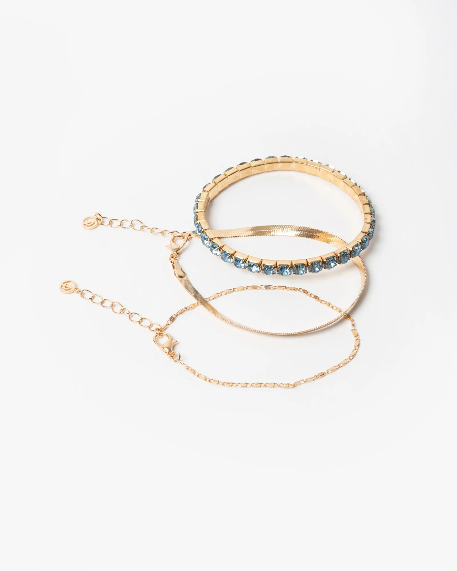 Blue Snake Chain Bracelet Pack sold by Collete Hayman