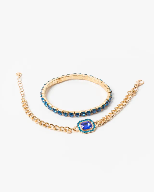 Blue Vintage Pendant 2 Pack Bracelet sold by Collete Hayman