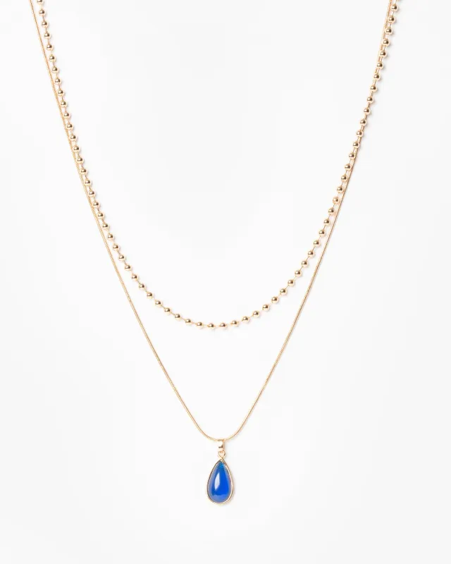 Blue Vintage Look Pendant Necklace sold by Collete Hayman