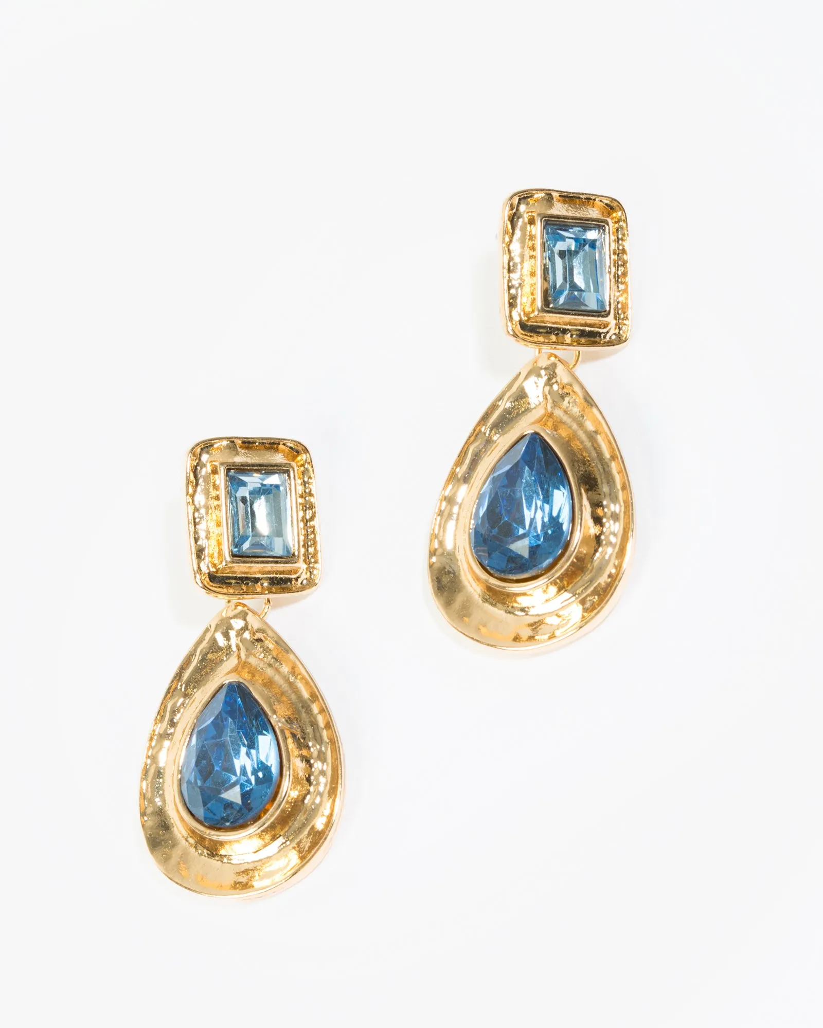 Blue Textural Tear Drop Earrings sold by Collete Hayman product image thumbnail 2