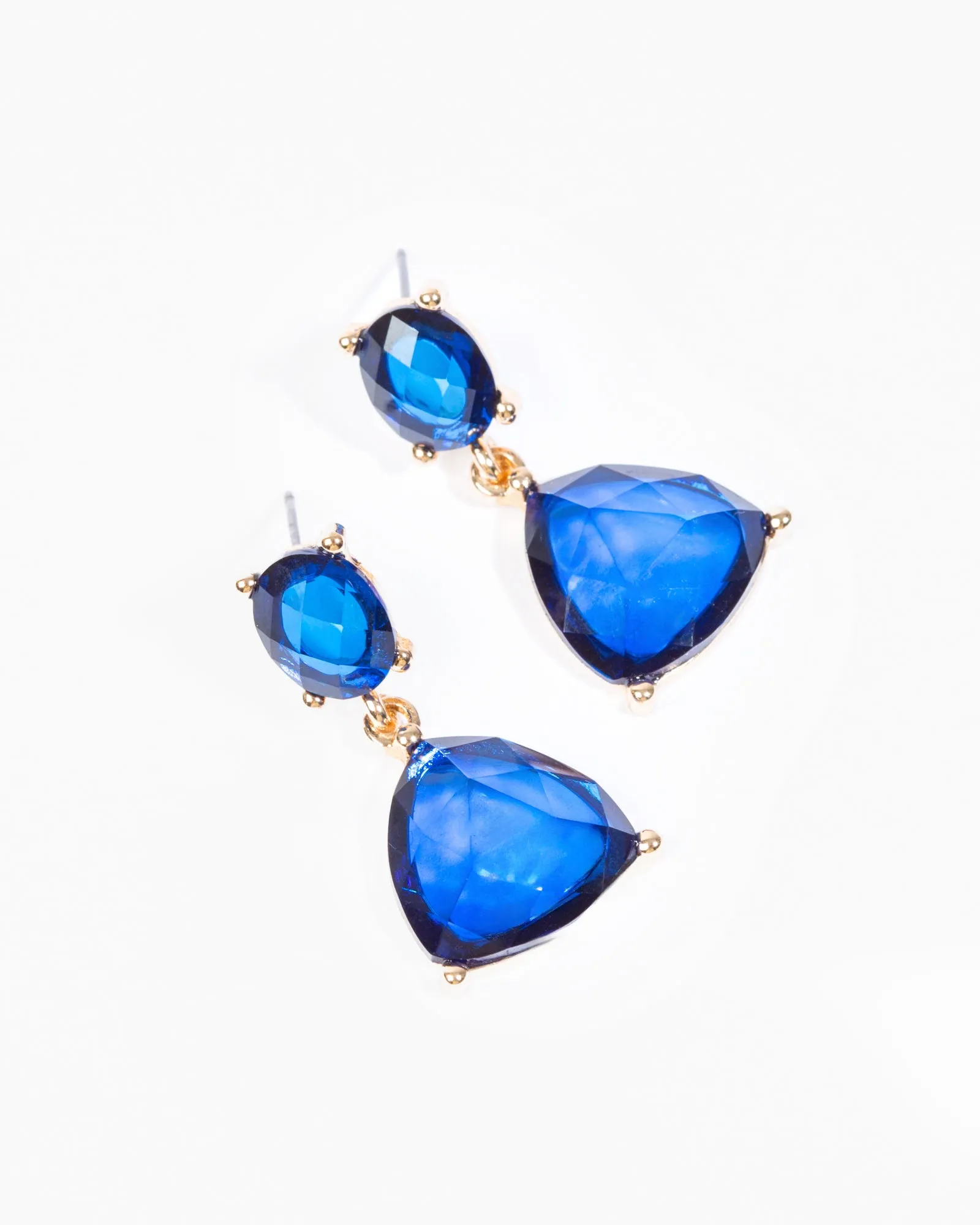 Blue Fine Triangle Drop Earrings sold by Collete Hayman