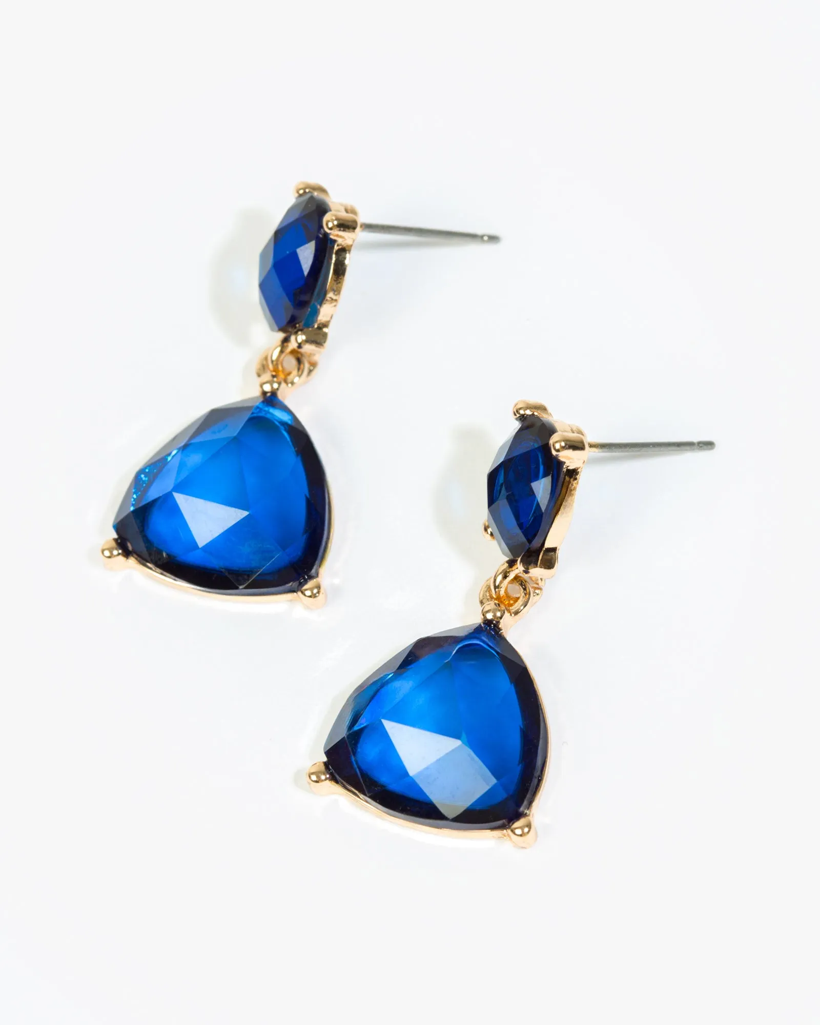 Blue Fine Triangle Drop Earrings sold by Collete Hayman product image thumbnail 2