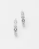 Silver Large Link Band Hoop Earrings sold by Collete Hayman