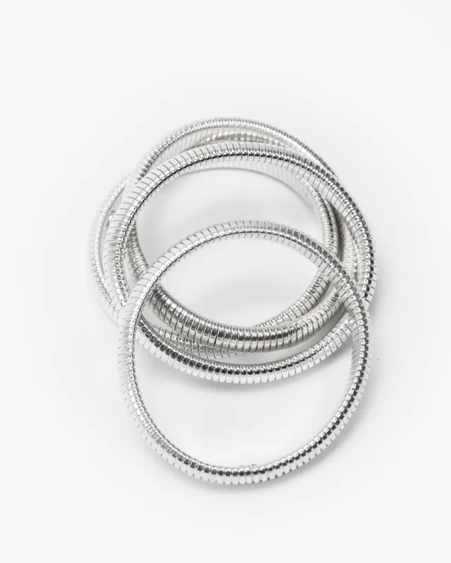 Silver Snake Chain Chunky Bracelets sold by Collete Hayman