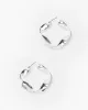 Silver Square Light Twist Hoop Earrings sold by Collete Hayman