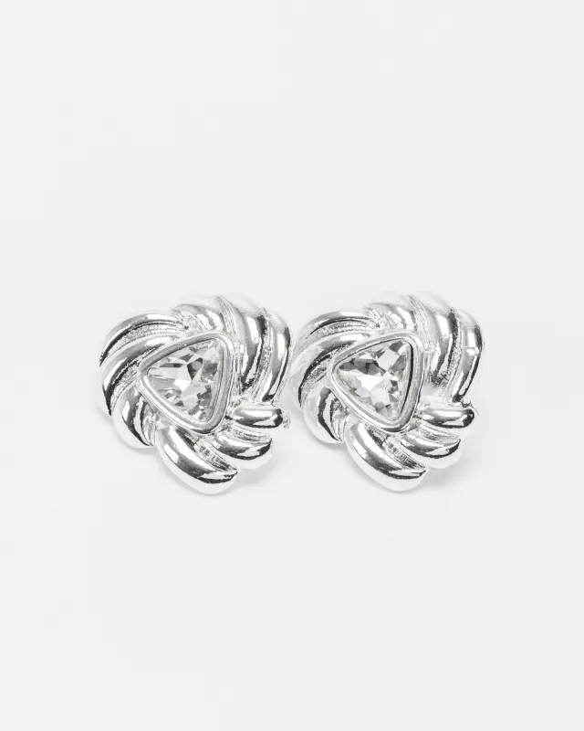 Crystal Oversized Twist Stud Earrings sold by Collete Hayman
