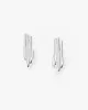 Silver 3 Bar Rectangular Hoop Earrings sold by Collete Hayman