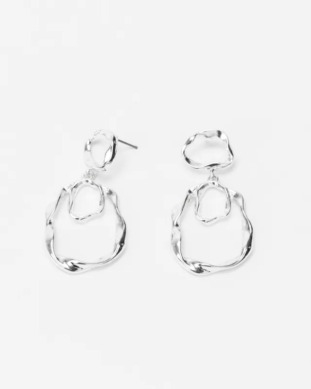 Silver Twisted Loops Drop Earrings sold by Collete Hayman